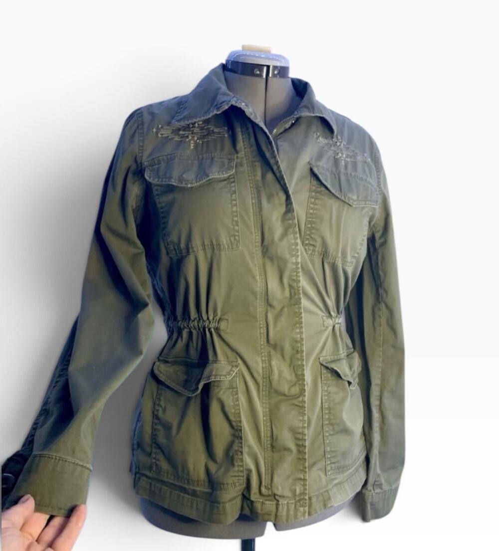 Gap Army Green Utility Jacket, Women’s M, Fisherman Grunge Military Casual Fall